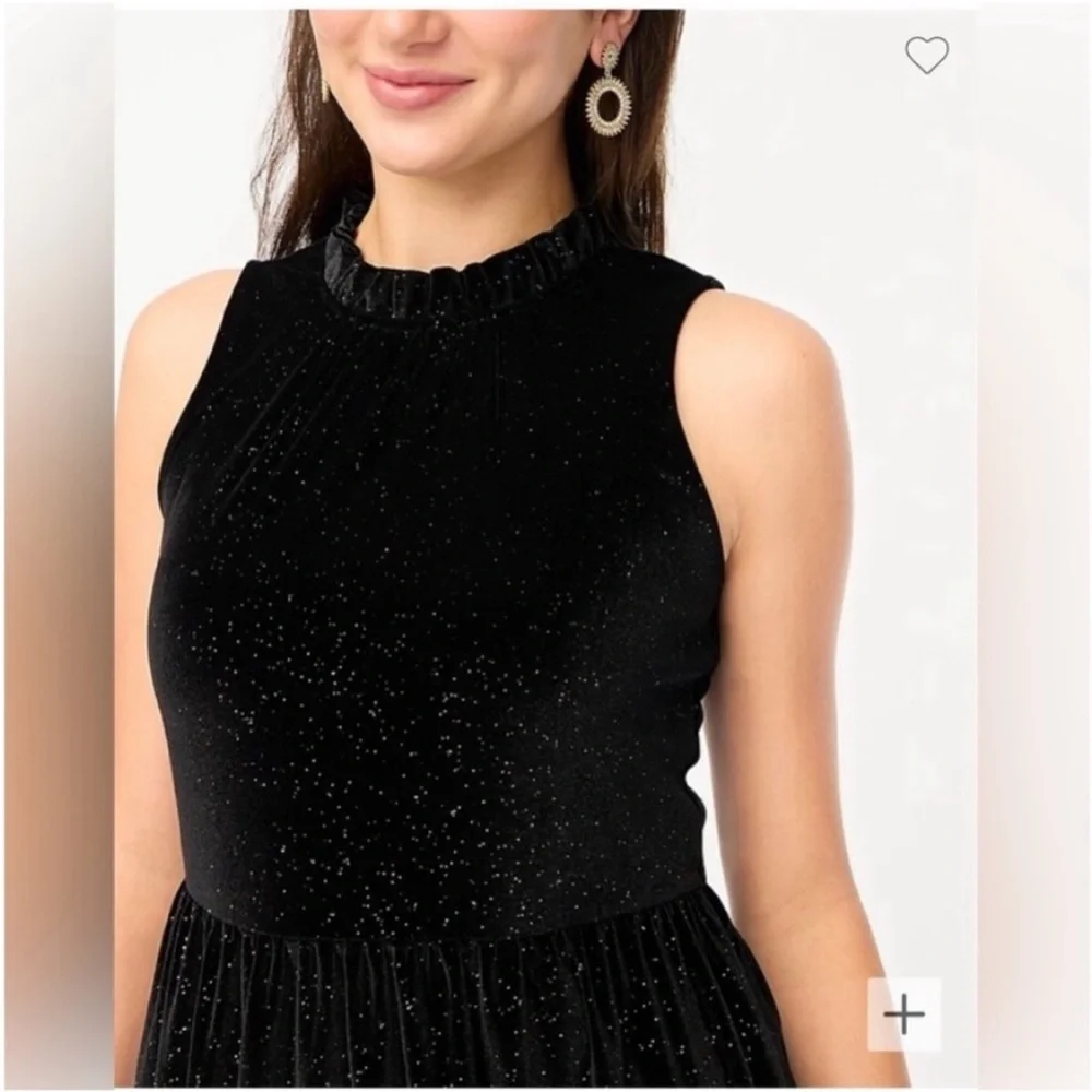 J. Crew Elegant Black Velvet Midi Dress